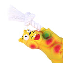Rope Latex Chew Sound Squeeze Resistant Koala Dog Pet Molars Toys(Yellow)