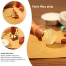 Retro Yellow Pear Wood Handle Custom Document Sealing Wax Stamp Post Decorati