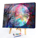 Painting By Numbers Kit DIY Color Moon Hand Painted Canvas Oil Art Picture