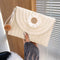 Straw Clutch Bag Women Woven Pompom Flower Shoulder Crossbody Purse Handbag