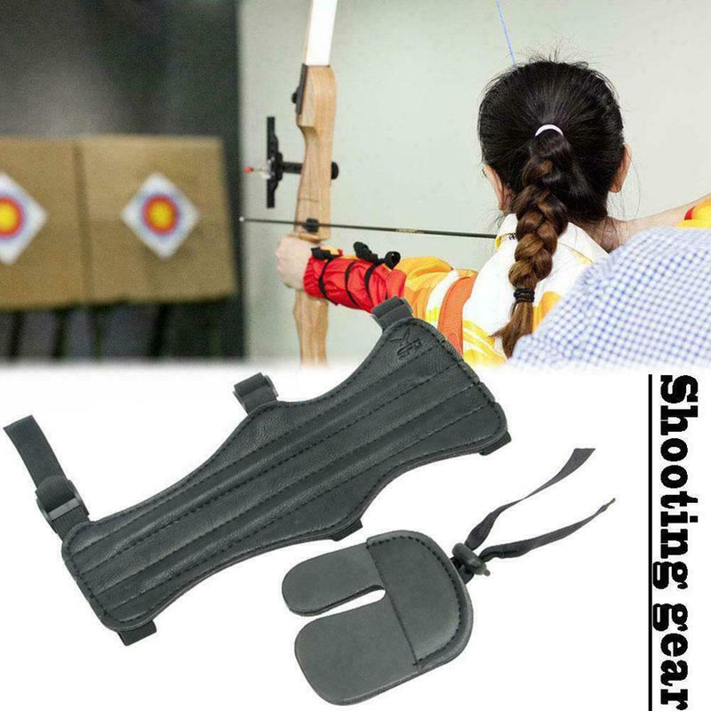 Bow and Arrow Arms Archery Fingers Shooting Protective Finger Bow Set G8H8 E6B4