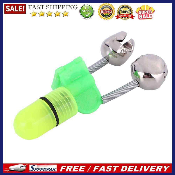 1pc Fishing Bells Alarm Clip Night Fishing Rod Tip LED Light Double Ring Bell