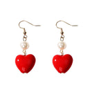 Fashion Women Irregular Love Heart Dangle Hook Geometric Drop Earrings (B)