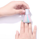 Portable Rainbow Nail Art Brush Dust Powder Remover for UV Gel Nail Cleaning