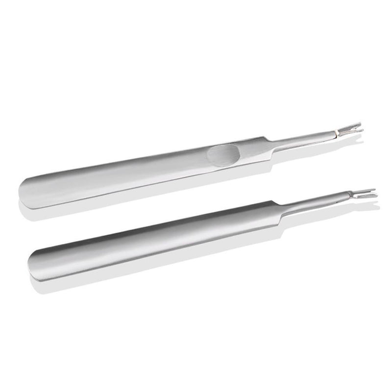 Stainless Steel Cuticle Remove Pusher Manicure Pedicure Nail Dead Skin Fork