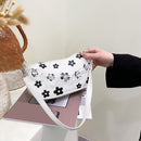 Floral Pattern Printing PU Leather Handbag Ladies Fashion Chain Underarm Bag