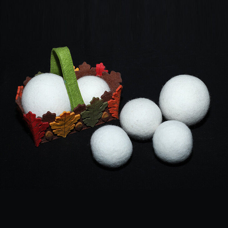 Reusable Wool Dryer Balls Softener Laundry Washing Machine Fleece Dry (3cm)