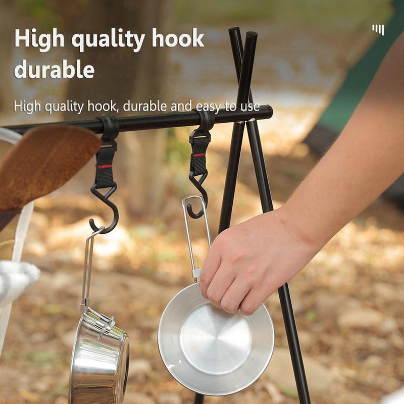 Outdoor Camping Moveable Hook Hanging Storage Rack S-Shaped Hanger (5pcs)