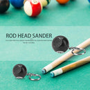 Portable Billiards Rod Tips Ball Shaper Pool Keychain Ball Cue Tips Sander Tools