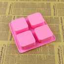 4 Cubes Silicone Muffin Mold Square Cupcake Tray Cake Baking Decorating Ice L6Q8