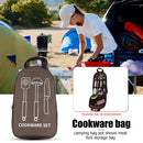Outdoor Camping Cookware Container Bags Travel Hiking Picnic Pouch (Coffee)