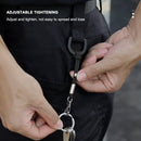 Anti Lost Keychain Lanyard with Key Rings Parachute Cord Carabiner (Black) Newly