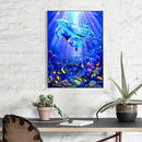 5D DIY Full Drill Square Diamond Painting Dolphin Cross Stitch Embroidery