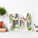 14CT Partial Cross Stitch Corner of Street Counted DIY Embroidery Kits Handmade