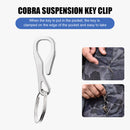 Pocket Key Organizer Holder Clamp Stainless Steel Hanging Buckle Clip w/Keychain