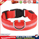LED Dog Luminous Necklace Outdoor Walking Pet Night Safety Collar (Red L) Newly