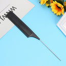 Fine-Tooth Metal Pin Tail Comb Plastic Hair Styling Hairdressing Dyeing Brush