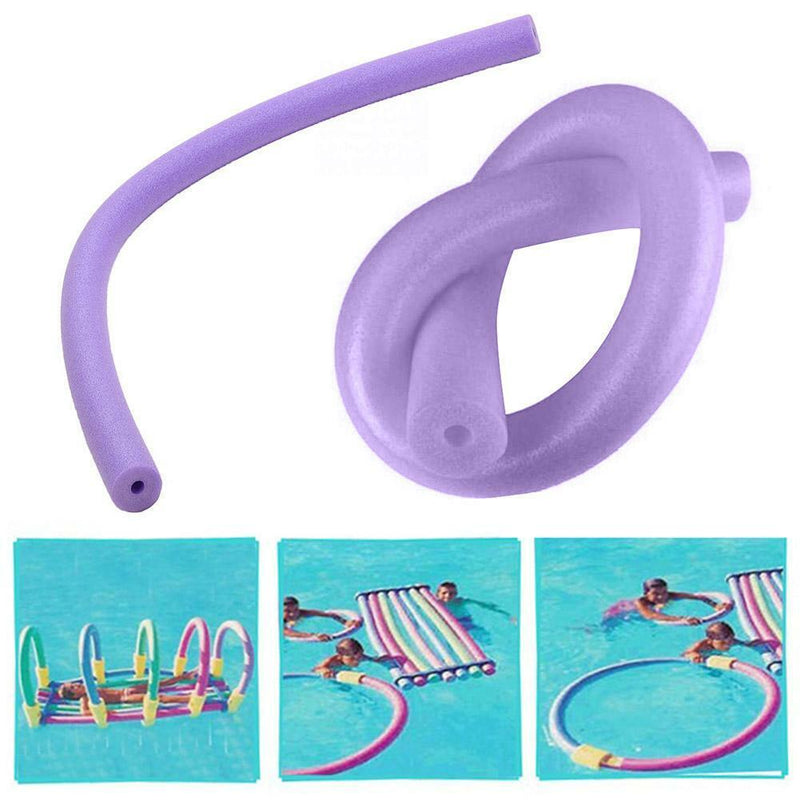 Flexible Learn Swimming Pool Noodle Water Float Floating Aid (Hollow Purple