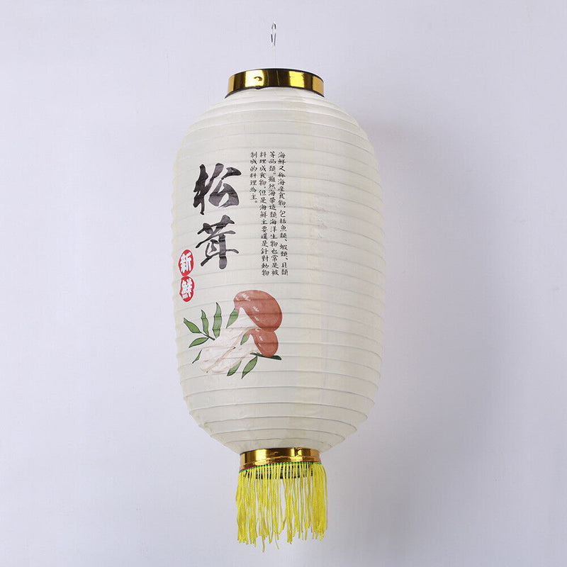 Japanese Lantern with Tassel Waterproof Festival Hanging Light Decor (P) Newly