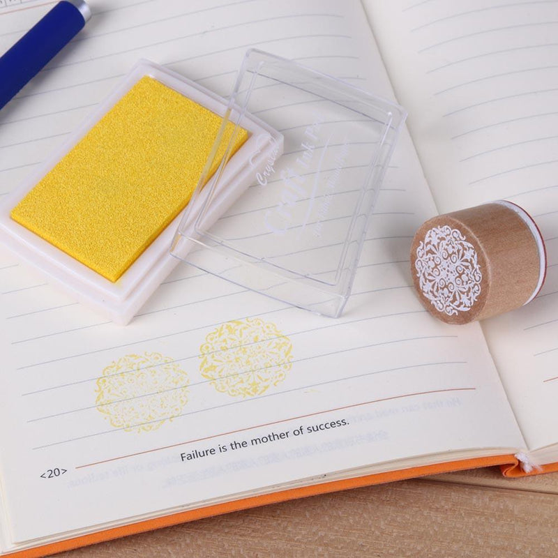 Round Floral Floral Wooden Photo Stamp Stamp for DIY Scrapbooking Al