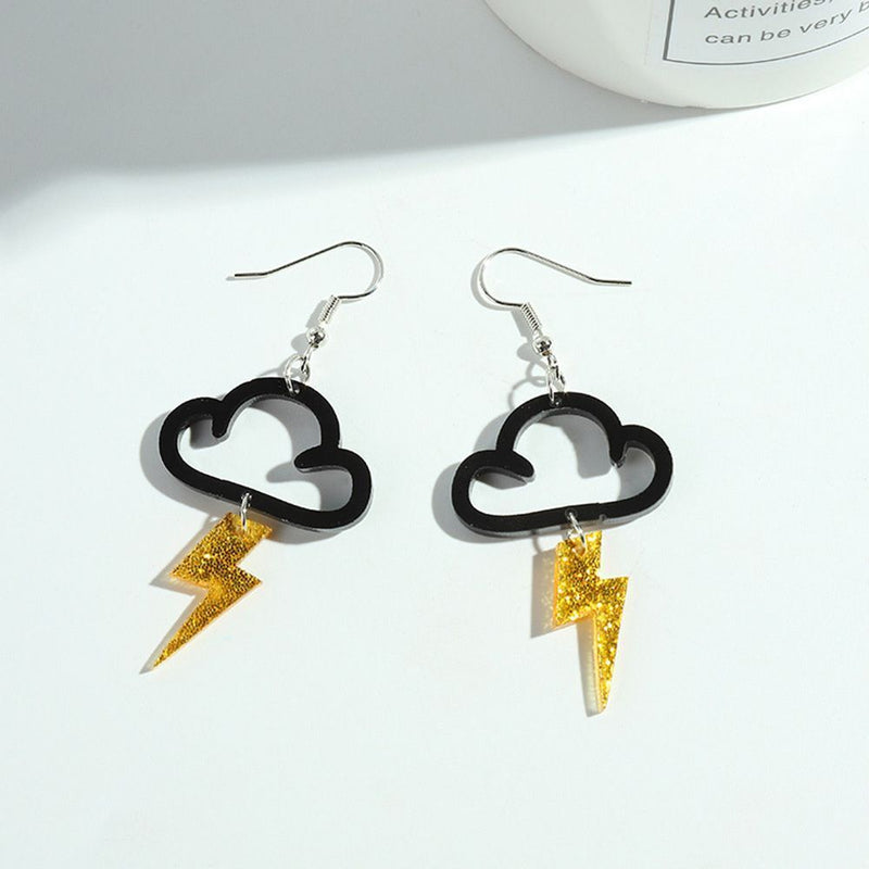 Women Girls Charm Drop Earrings Acrylic Earrings Drop Dangle Cloud Lightning