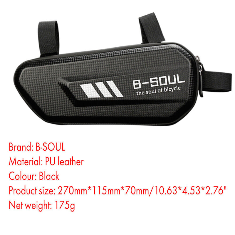 B-SOUL Bicycle Triangle Bag Waterproof Hard Shell Mountain Bike Top Bag