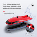 20km/h Waterproof RC Boat 2.4GHz High Speed Racing Ship for Kids (Red F)