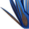 Blue Tequila Sculpture Hand Painted Metal Agave Ornaments Iron Art Plant Deco