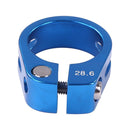 1pc MTB Cycling Seat Tube Clip Bike Release Seatpost Clamp (28.6mm Blue) Newly