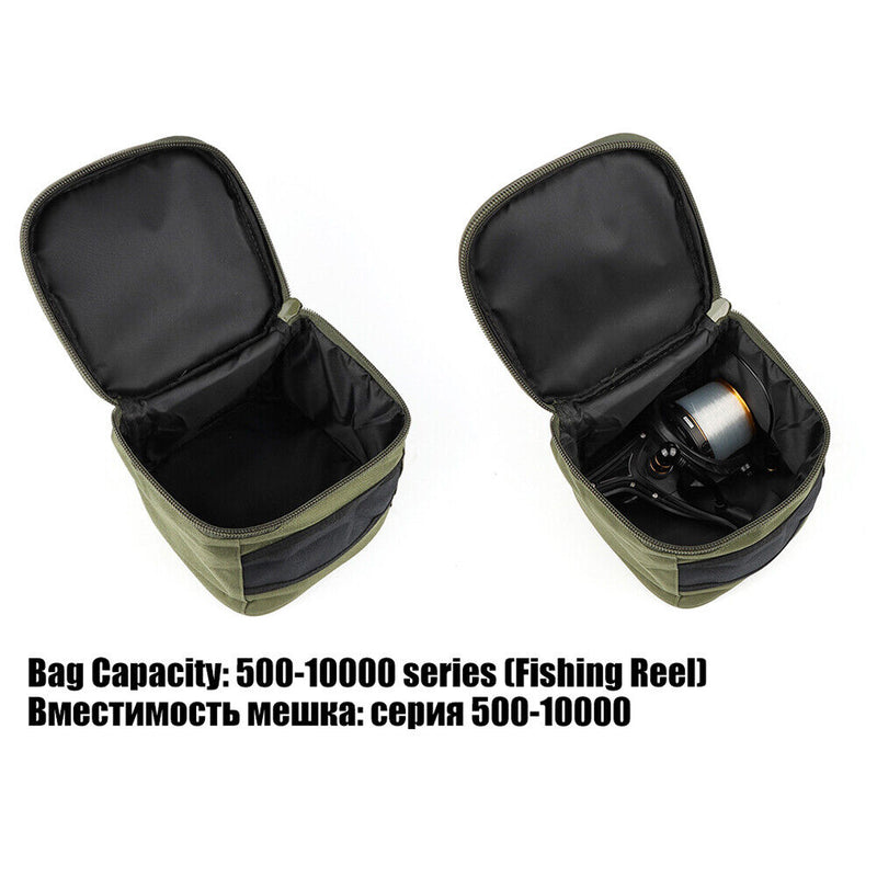 Waterproof Fishing Tackle Cups Feeders Carrying Case Fishing Reel Storage Bag