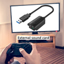 Stereo External USB Sound Card Amplifier Headset Microphone 3.5mm Audio Adapter