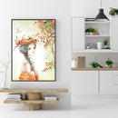 DIY Digital Oil Painting Kit Girl with Birds Abstract Acrylic Paint by Numbers
