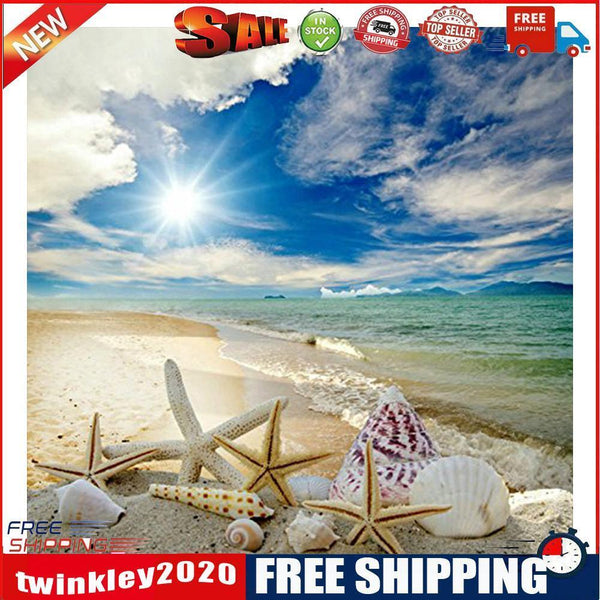 DIY Paint By Number Kit Seaside Beach Scenery No Frame for Home Art Decor