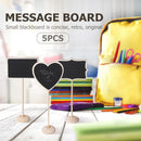 5x5pcs Mini Wooden Chalk Blackboard Signs Chalkboard Message Board (Square)