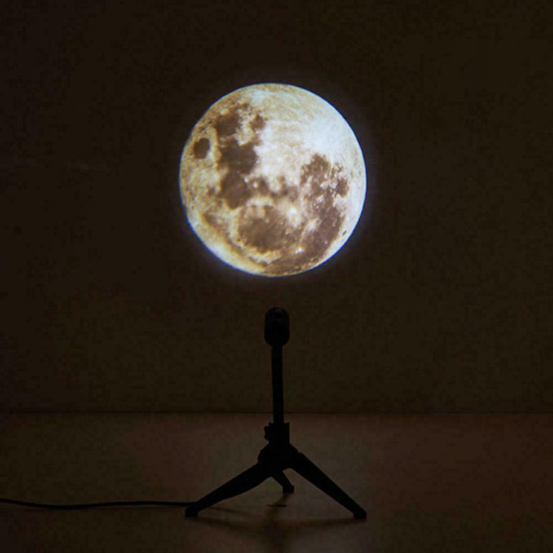 LED EARTH MOON Projector Lamp Night Light Home Bedroom Decor Projection Q1V8