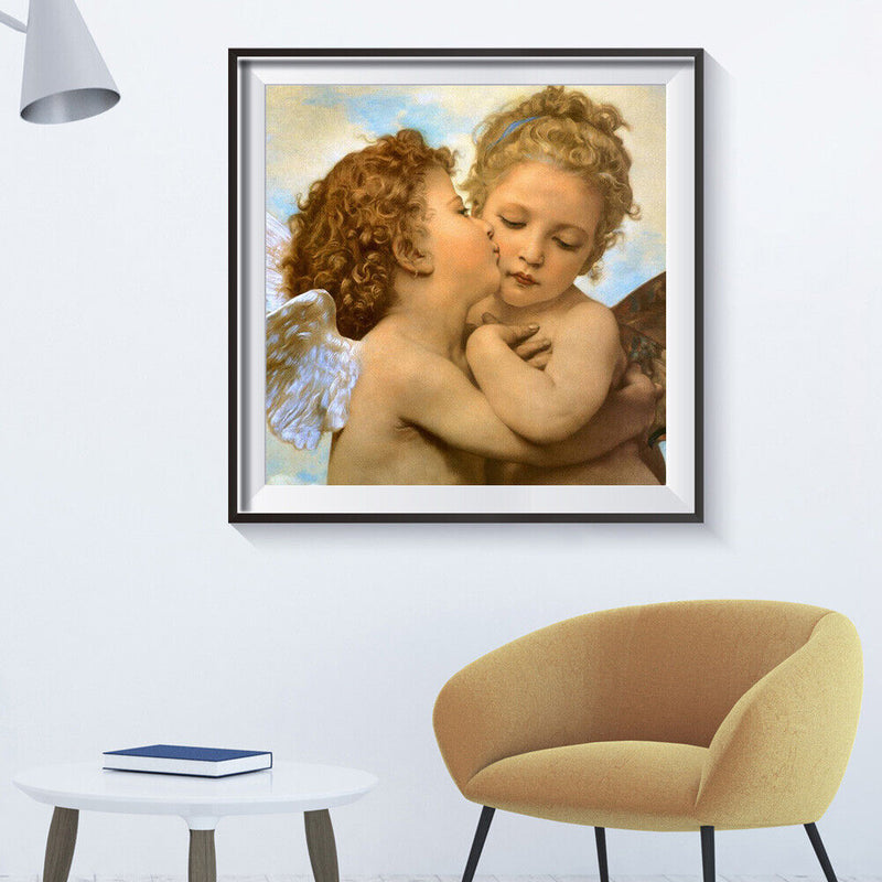 5D DIY Full Round Drill Diamond Painting Angel Kiss Mosaic Rhinestone Draw Newly