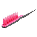 Pointed Tail Comb Prevent Hair Loss Hair Brush Salon Styling Comb (Rose Red
