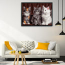 DIY Digital Painting By Numbers Cat Canvas Picture Modern Home Living Room Decor