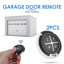 Round 433MHz Remote Control Garage Door Electric Gate Clone Key Fob (2pcs)