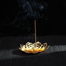 Lotus Incense Plate Sandalwood Stick Burner Yoga Buddhism Line Censer (L) Newly