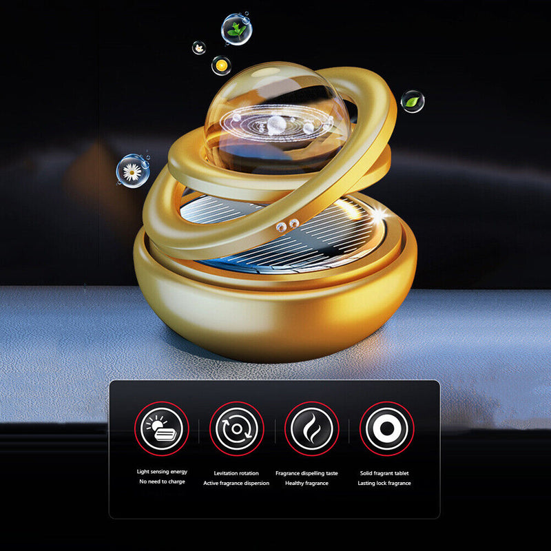 #A Solar Car Air Freshener 360 Degree Rotation Perfume Diffuser Ornament Decorat