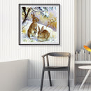 5D DIY Diamond Painting Snow Bunny Full Round Drill Mosaic Art Picture Decor