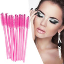100Pcs Disposable Eyelash Brush Mascara Wands Applicator Spoolers (Pink)