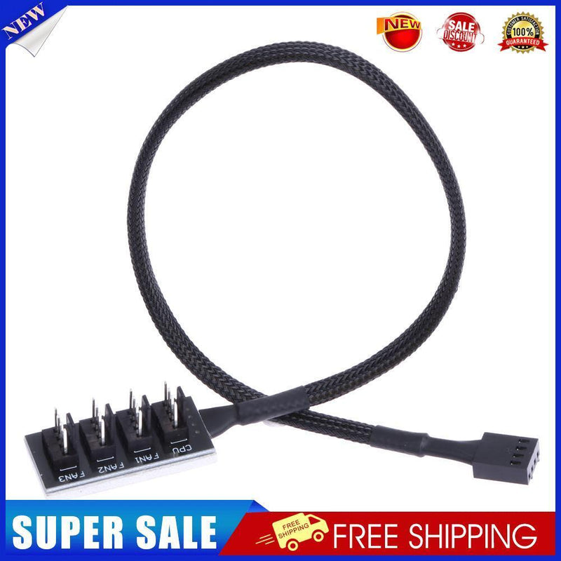 Host Case PC Cooler Cooling Fan Power Cable 1 Female to 4 Male 4Pin Socket