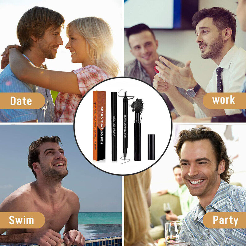 Beard Filling Pen Facial Hair Moustache Repair Shape Regrowth Pen for Men Newly