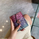 Fashion Sequins Wallet Short Coin Purse Wallets Women Female Small Card Holde