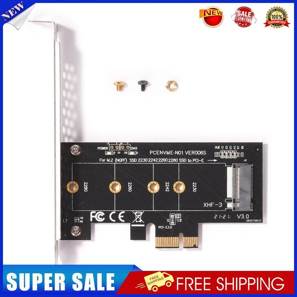 PCI-E 1X to M.2 NVME M Key SSD Adapter PCI Express Riser Card for Desktop