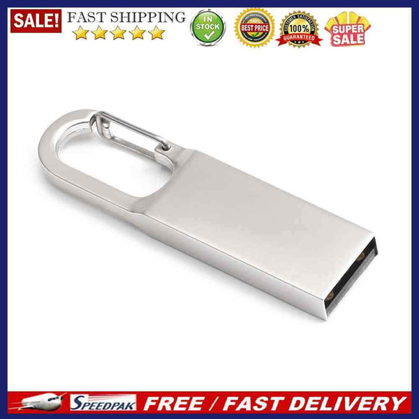 Metal USB 2.0 Flash Drive 8GB/16GB/32GB/64GB/128GB Key Ring U Stick Pendrives