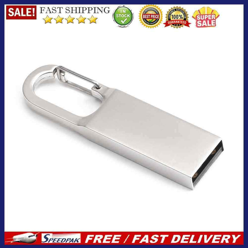 Metal USB 2.0 Flash Drive 8GB/16GB/32GB/64GB/128GB Key Ring U Stick Pendrives
