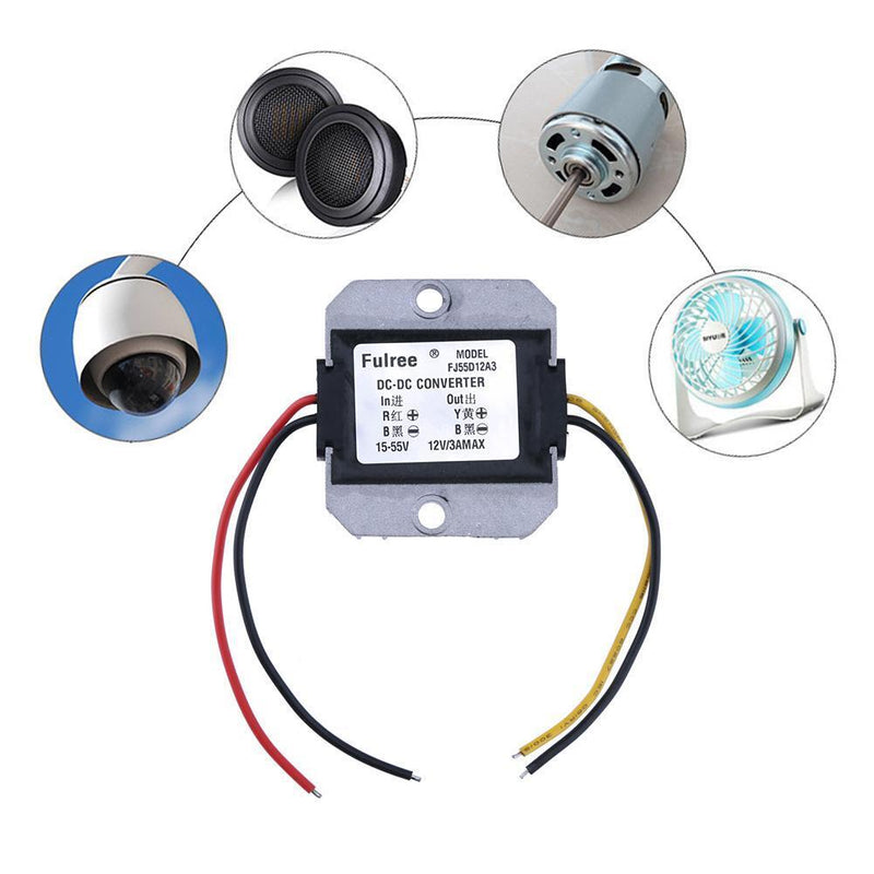 DC-DC 15-55V to 12V 3A Step Down Voltage Converter Reducer Module